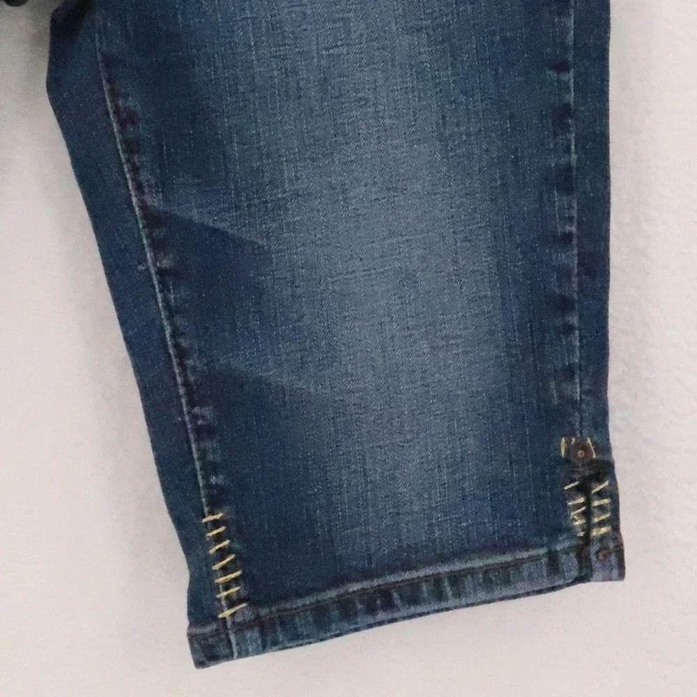 LA‎ Idol USA Y2K Denim Bermuda Shorts Womens Size 3 Jorts Embroidered Indie